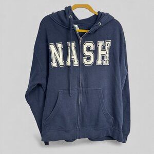 Lane Seven full zip hoodie Nash Nashville men's XL cotton preppy retro y2k vibe
